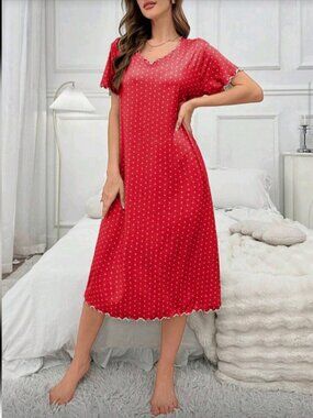 red cocktail dress sleeves Lucy Red Long Sleeve Mini Dress - US 8